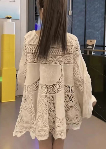Women's Mini Dress Hollow Out Long Sleeve 3