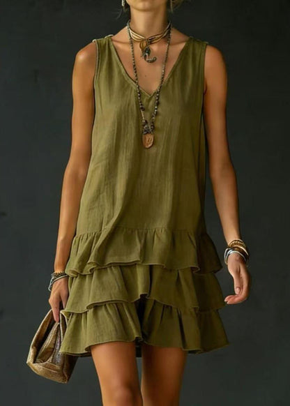 Women's Mini Dress Layered V Neck Sleeveless 4