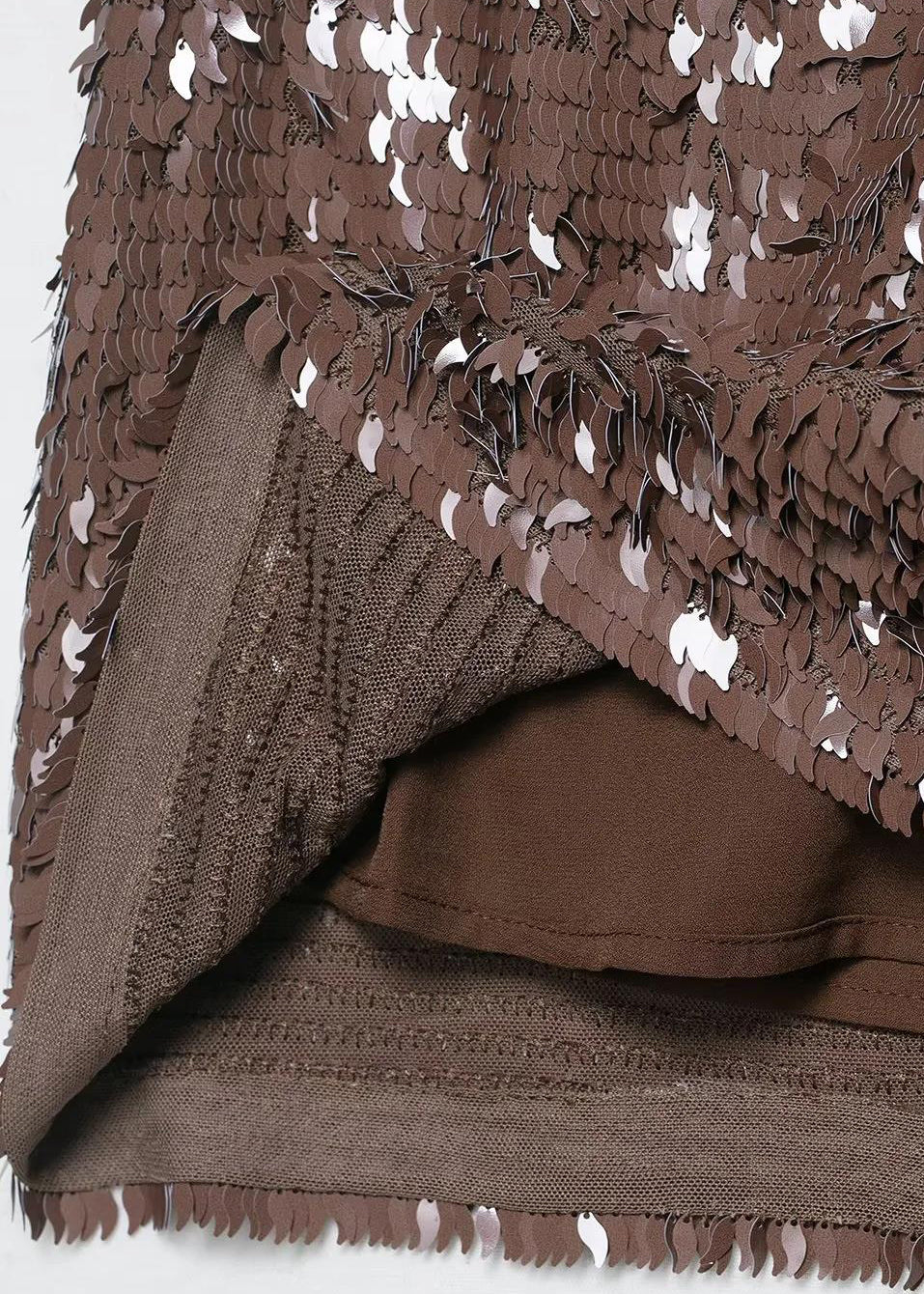Women's Mini Skirt Boho Style Tailored Fit with Sequin Detail 3