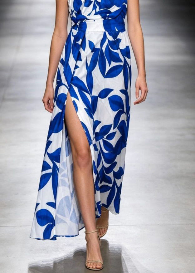 Women's One Shoulder Long Dress Printed 4