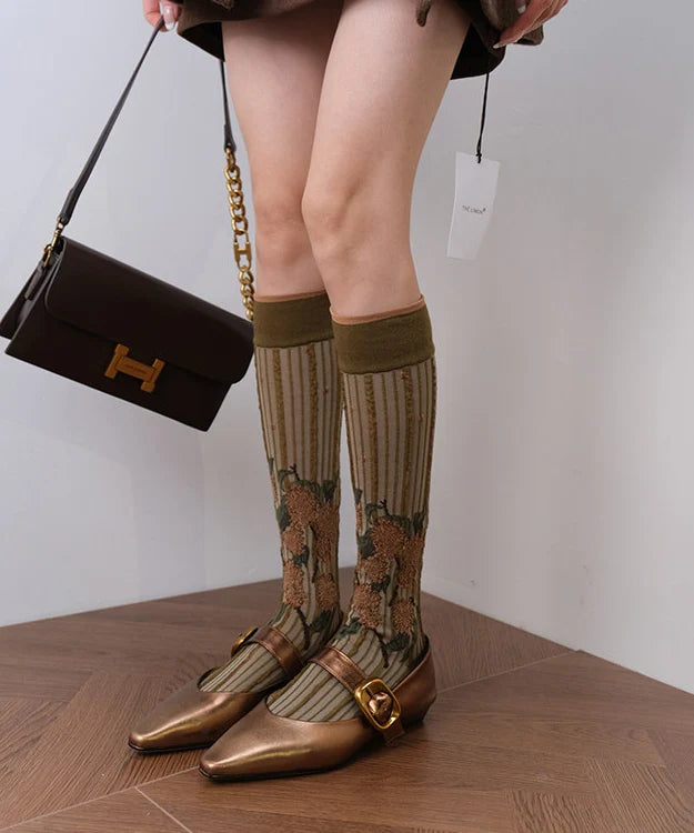 Women's Over The Calf Socks Jacquard Style 1