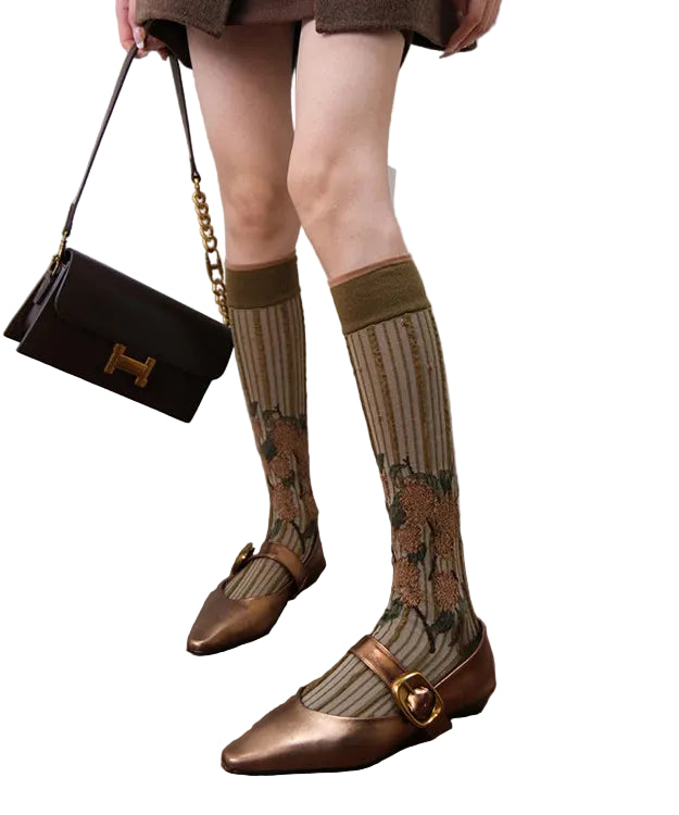 Women's Over The Calf Socks Jacquard Style 4