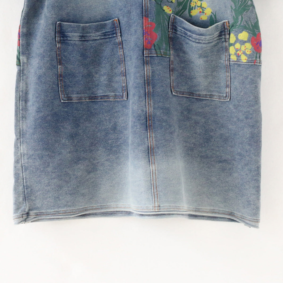 Women's Oversize Denim Dress Casual Floral Shirt Style 4