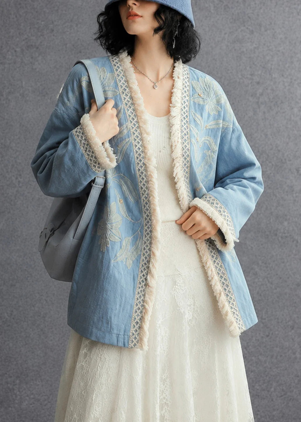 Women's Oversized Cardigan Embroidered Style 1