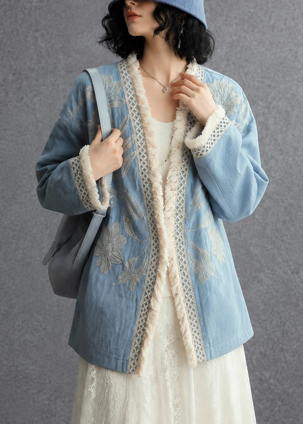 Women's Oversized Cardigan Embroidered Style 3