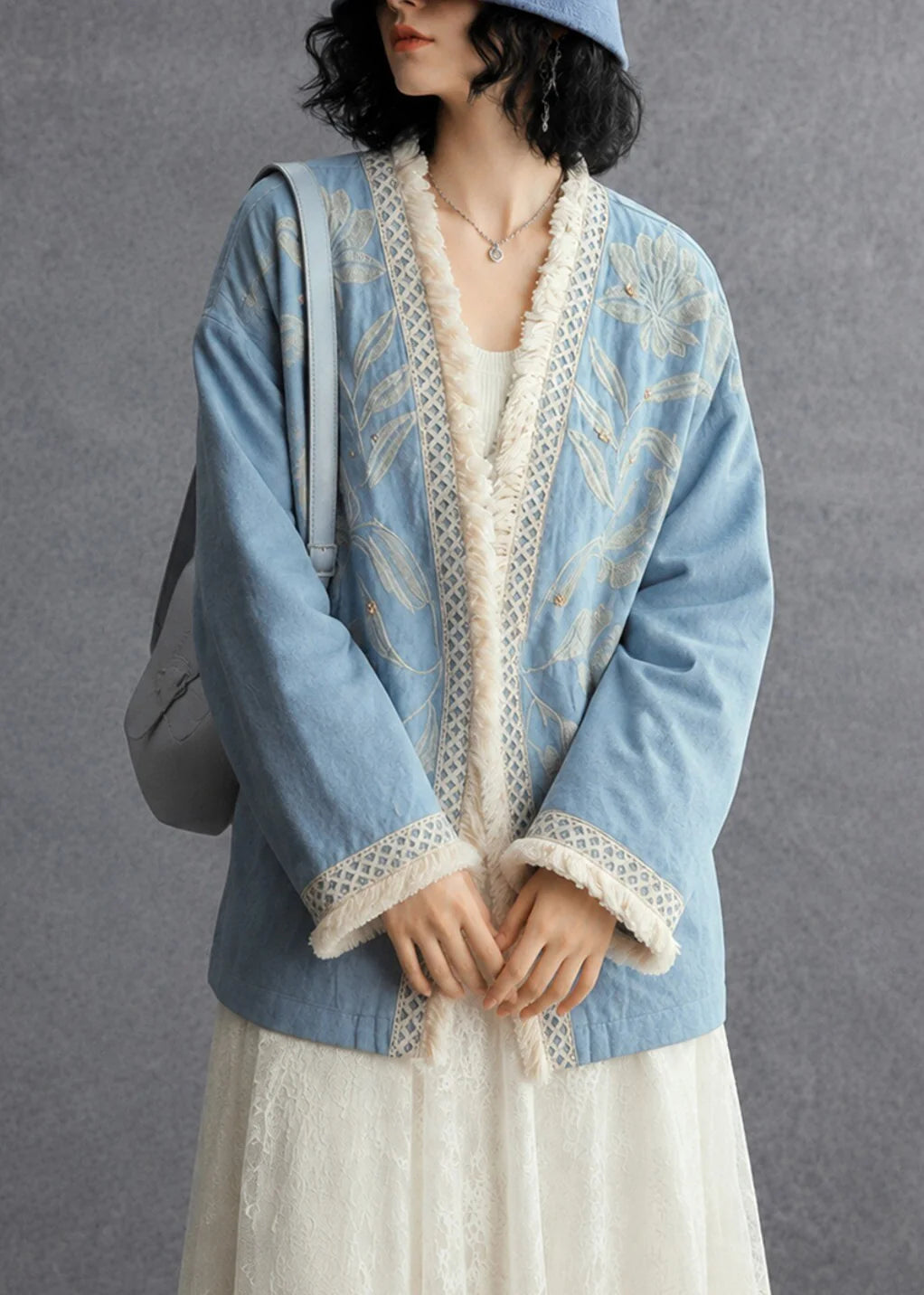 Women's Oversized Cardigan Embroidered Style 4