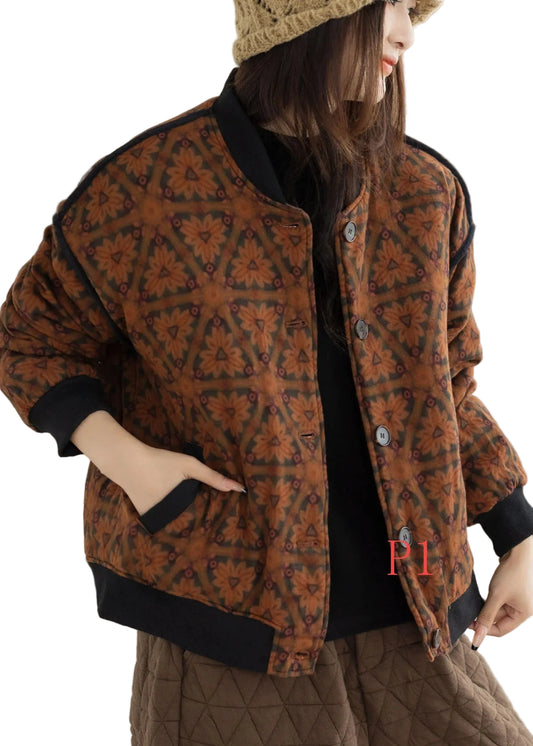 Women's Oversized Coat Printed Casual 0