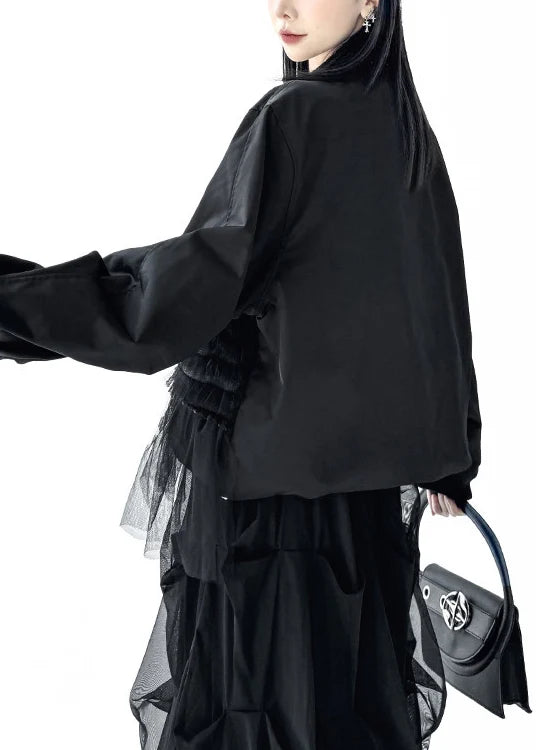 Women's Oversized Denim Coat Patchwork Style 3
