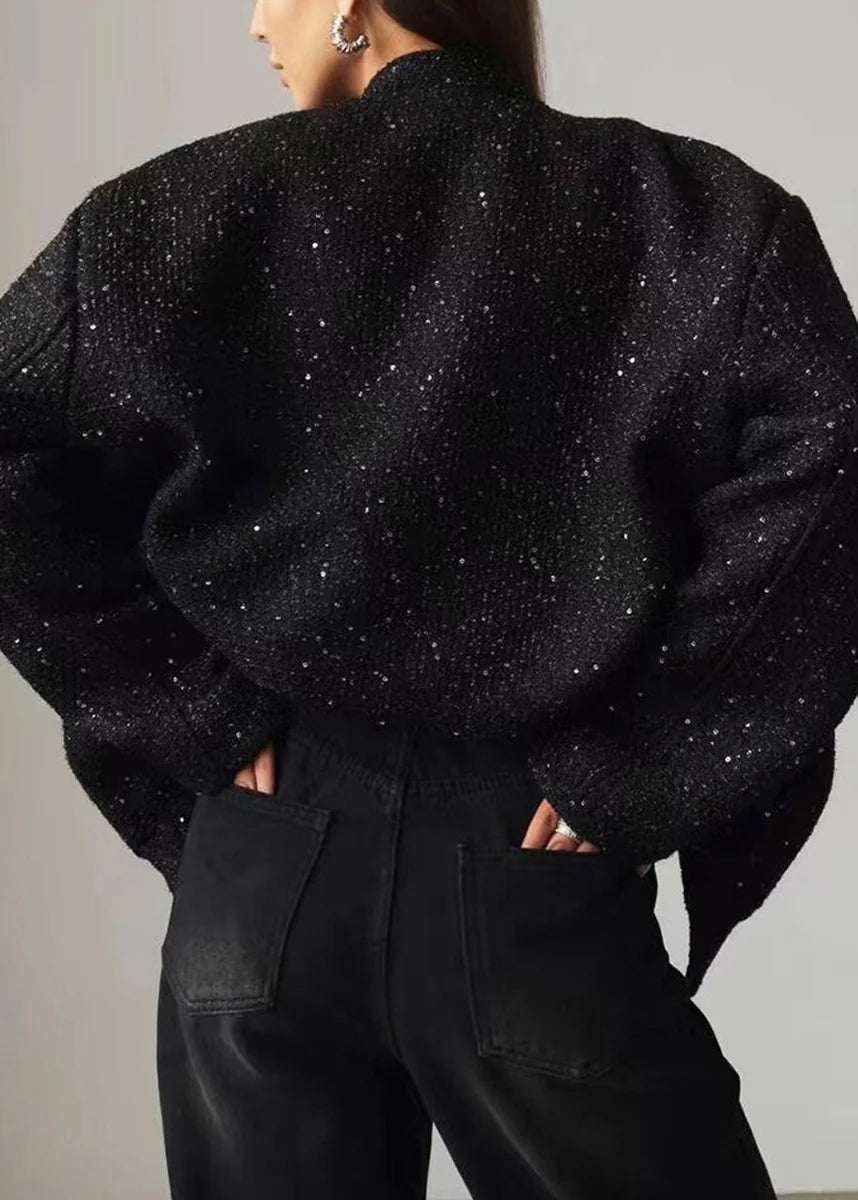 Women's Oversized Jacket Stand Collar Casual Style 4