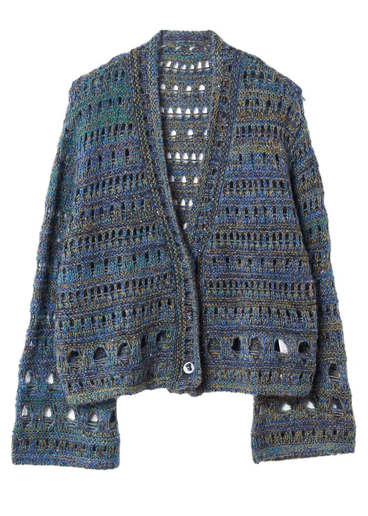 Women's Oversized Knit Coat Hollow Out Loose Fit 4