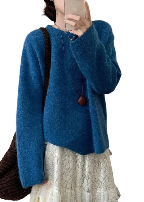 Women's Oversized Knit Pullover Casual Style 0