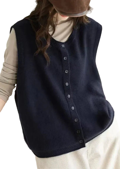 Women’s Oversized Knit Vest Casual Winter Style 0
