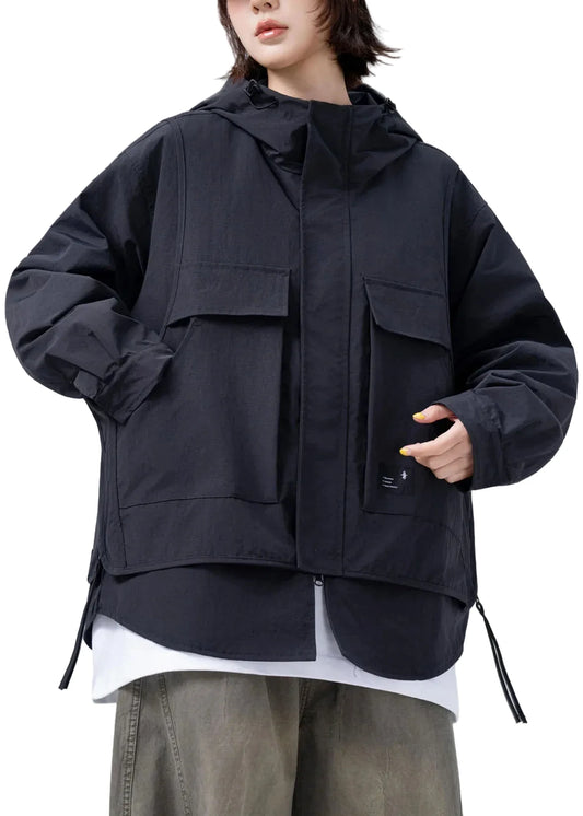 Women's Oversized Patchwork Coat Two-Piece Style 0