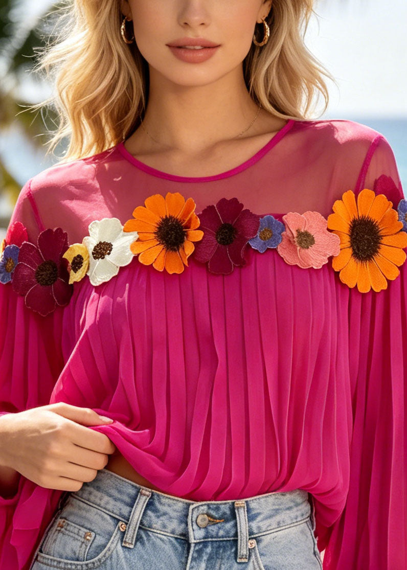 Women’s Oversized Patchwork Floral Top 2
