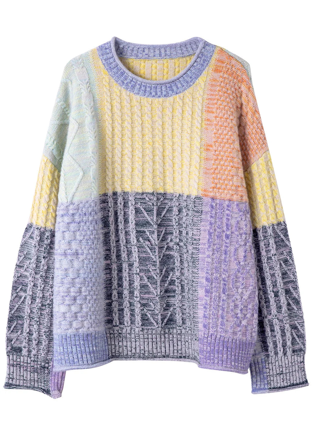 Women's Oversized Plaid Knit Short Sweater 4