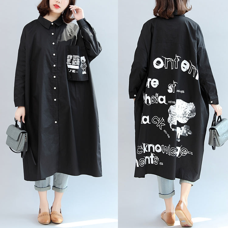 Women's Oversized Shirt Dress Animal Print O-Neck 1