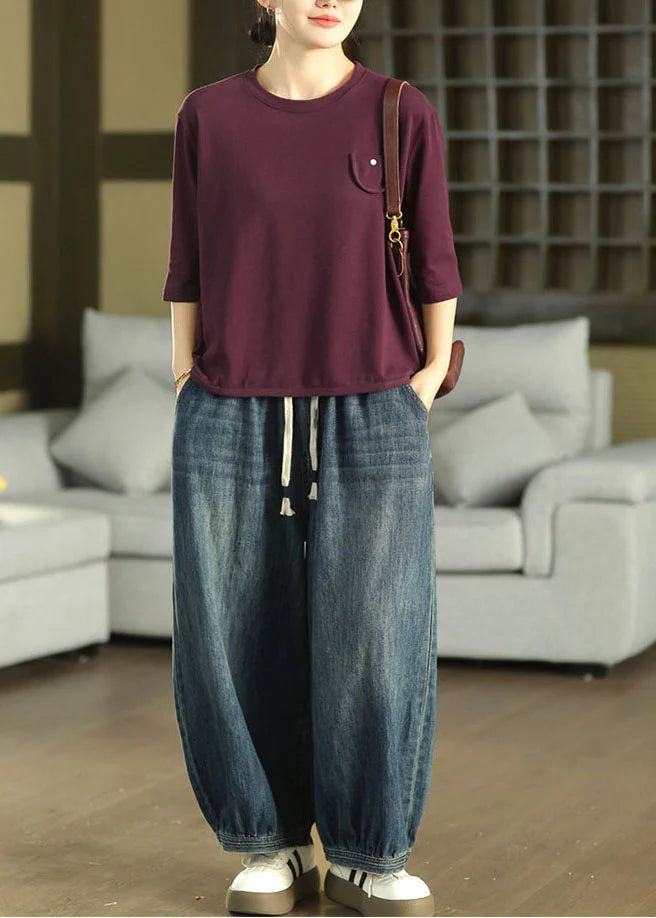 Women's Oversized Shirt Top Half Sleeve Loose Fit 3