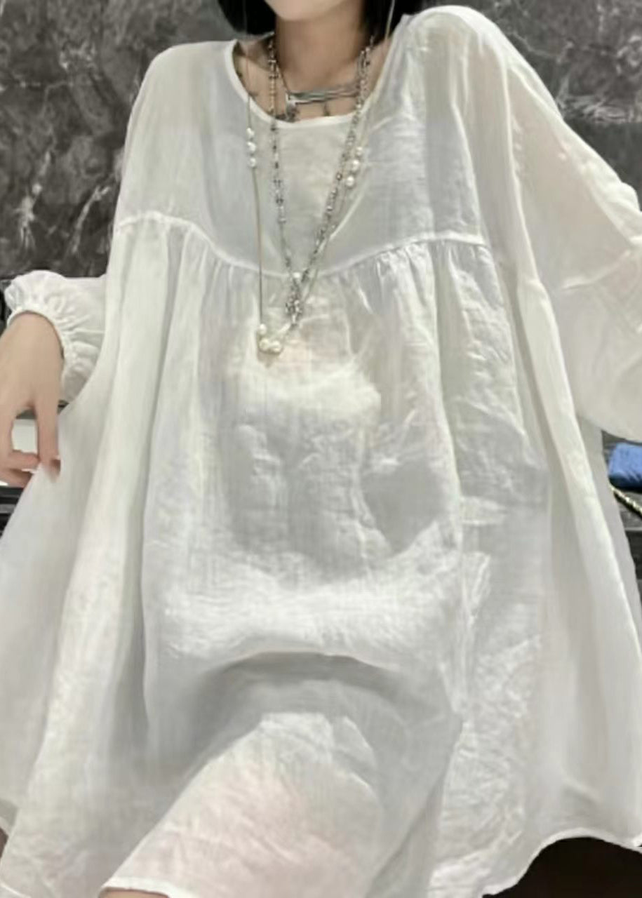 Women's Oversized Shirt Top Lace-Up Style 1