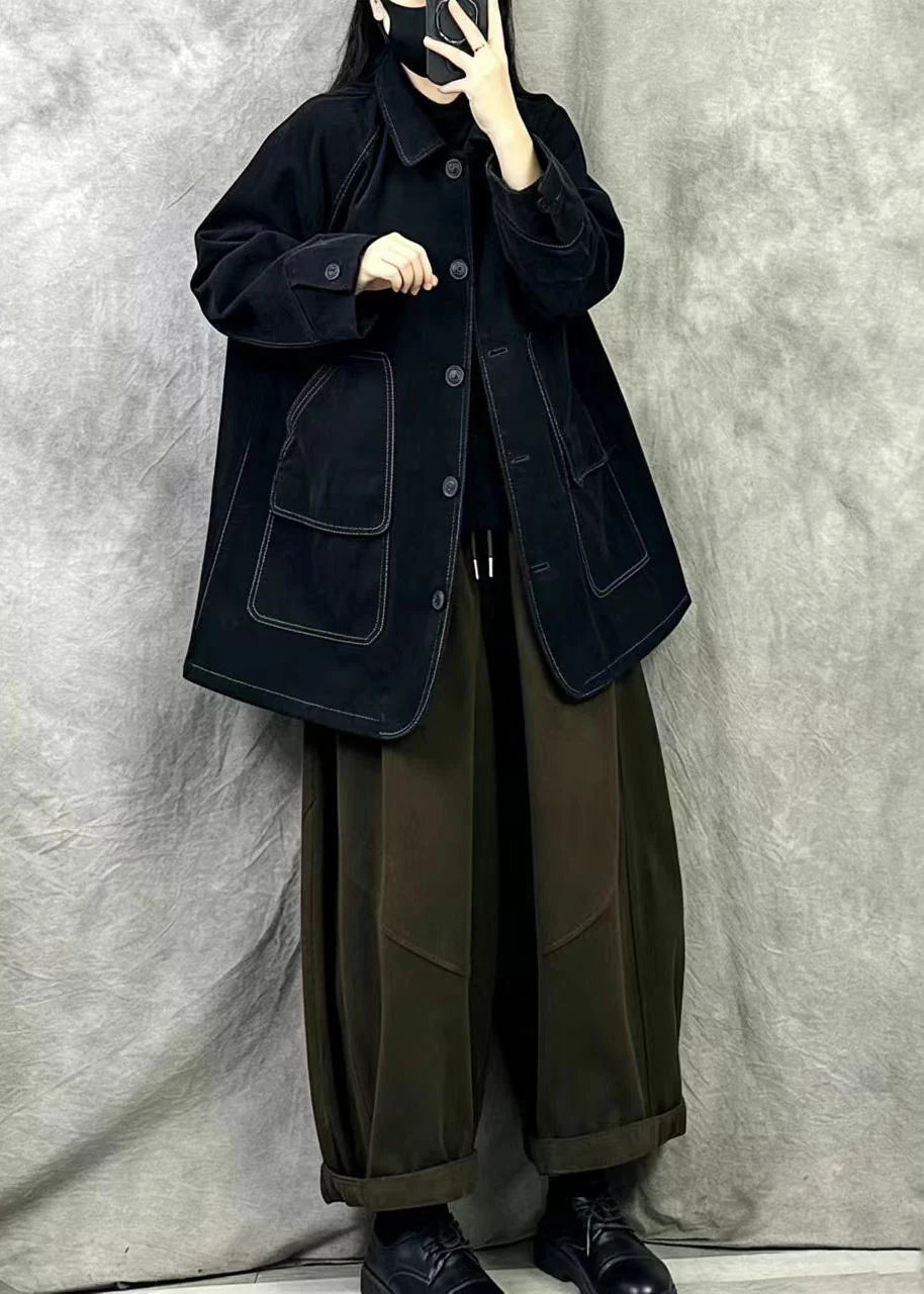 Women's Oversized Trench Coat Patchwork Style 1