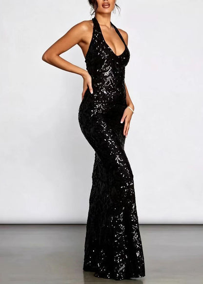 Women's Party Dress V Neck Halter Sleeveless 1