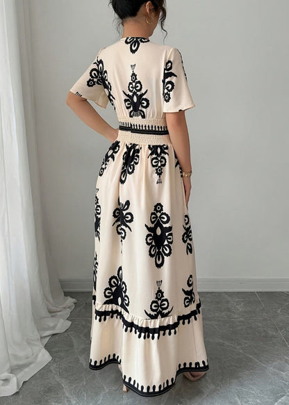 Women's Party Dress V Neck Printed Short Sleeve 3