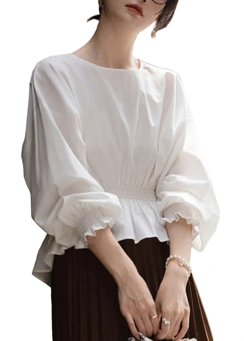 Women's Patchwork Top Ruffled Fall Style 1
