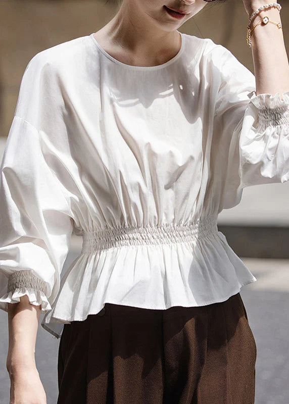 Women's Patchwork Top Ruffled Fall Style 2