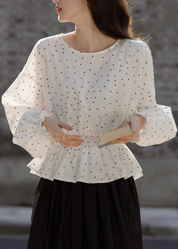 Women's Patchwork Top Ruffled Fall Style 3