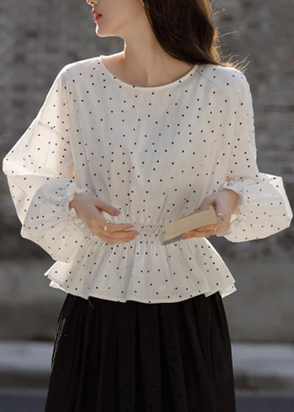 Women's Patchwork Top Ruffled Fall Style 3
