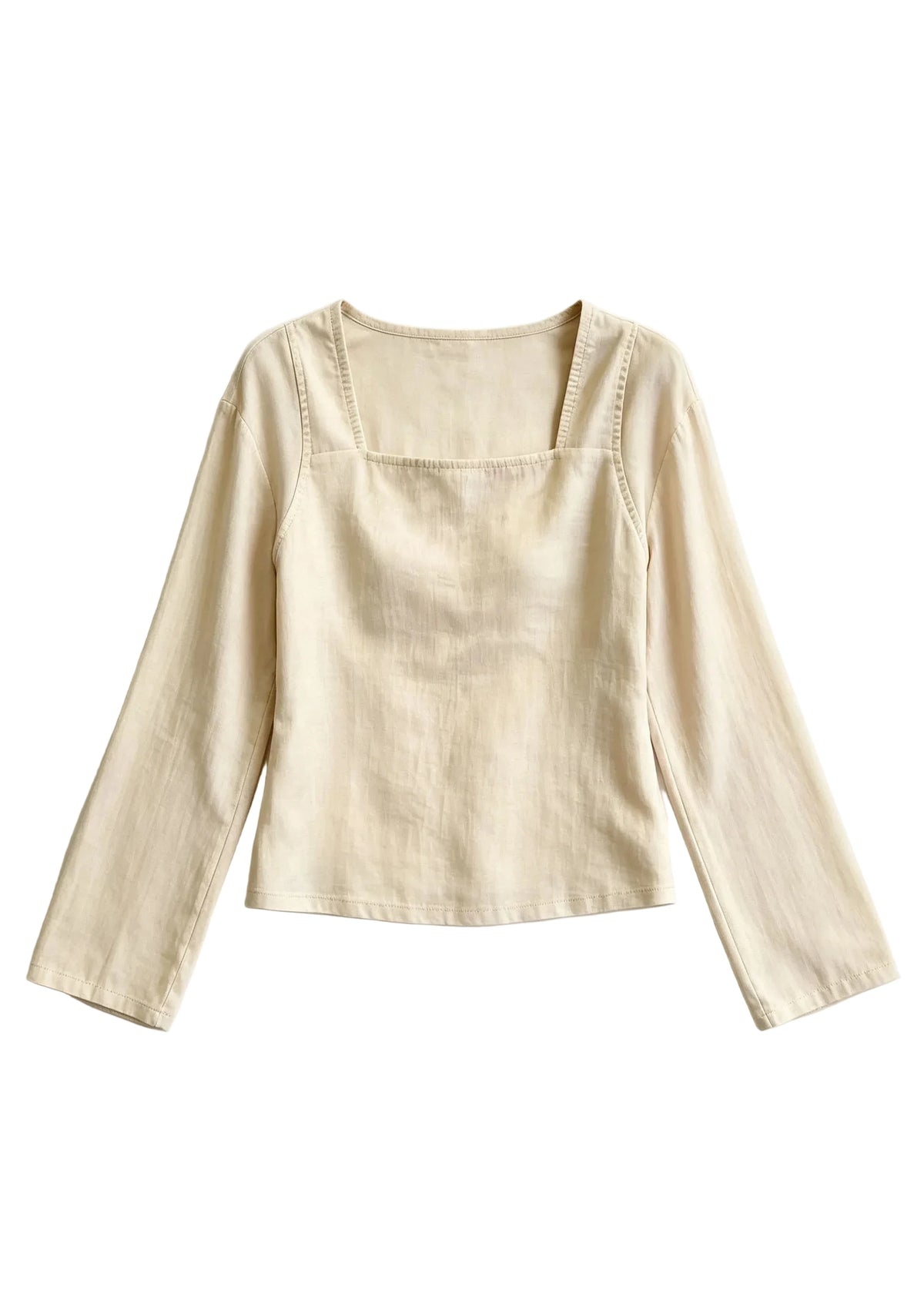 Women's Patchwork Top Square Collar Fall Style 4