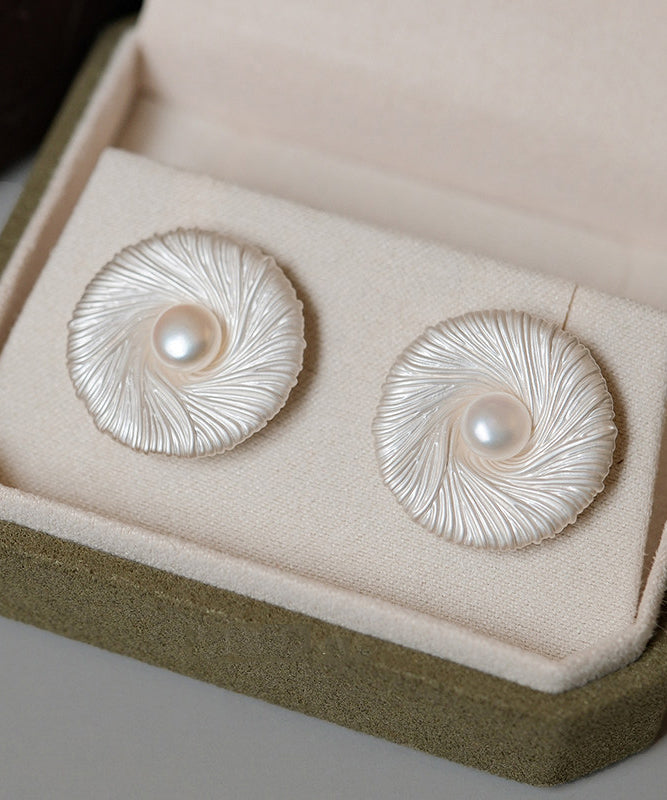 Women's Pearl Stud Earrings Modern Style 0