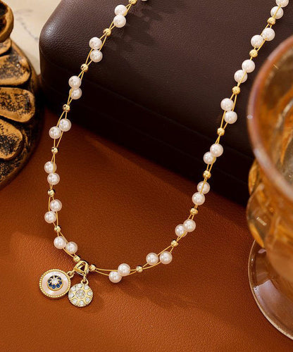 Women's Pendant Necklace Baby's Breath Pearl Design 2