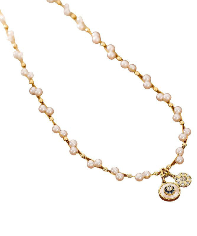 Women's Pendant Necklace Baby's Breath Pearl Design 4