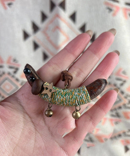 Women's Pendant Necklace Dachshund Design Woven Style 3