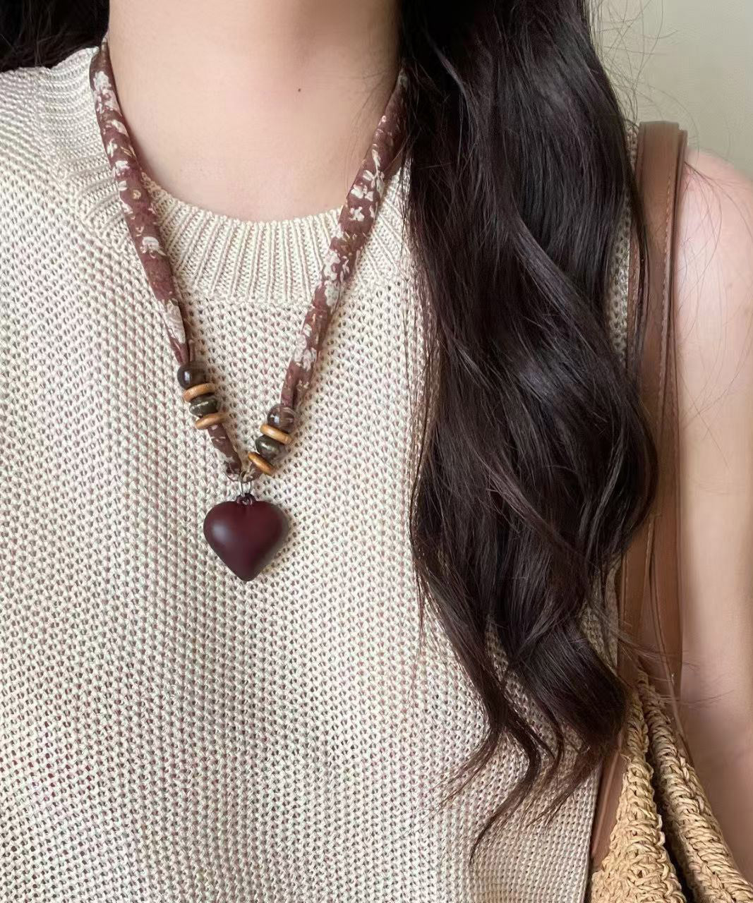 Women's Pendant Necklace Love Scarf Style 0
