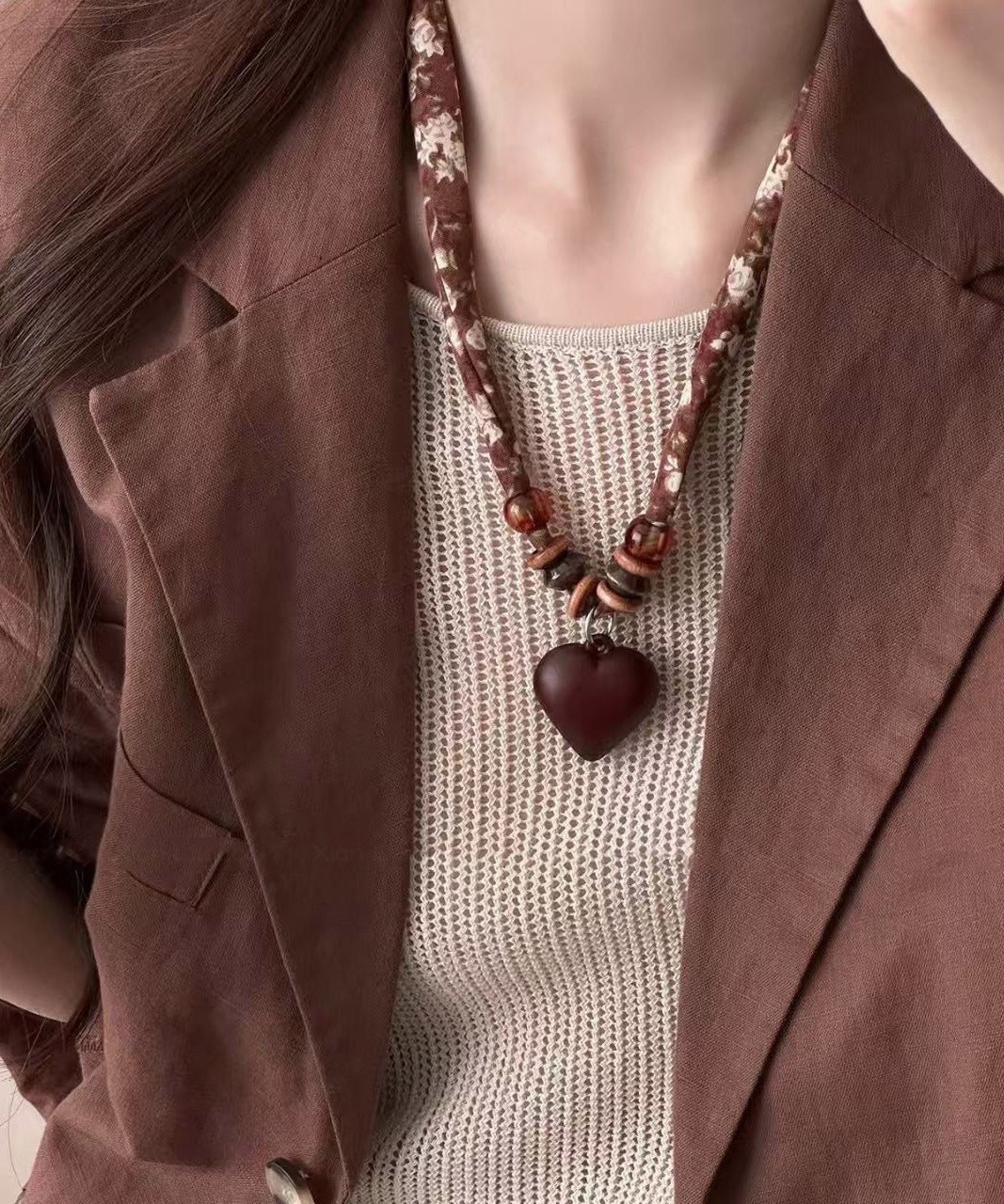 Women's Pendant Necklace Love Scarf Style 2