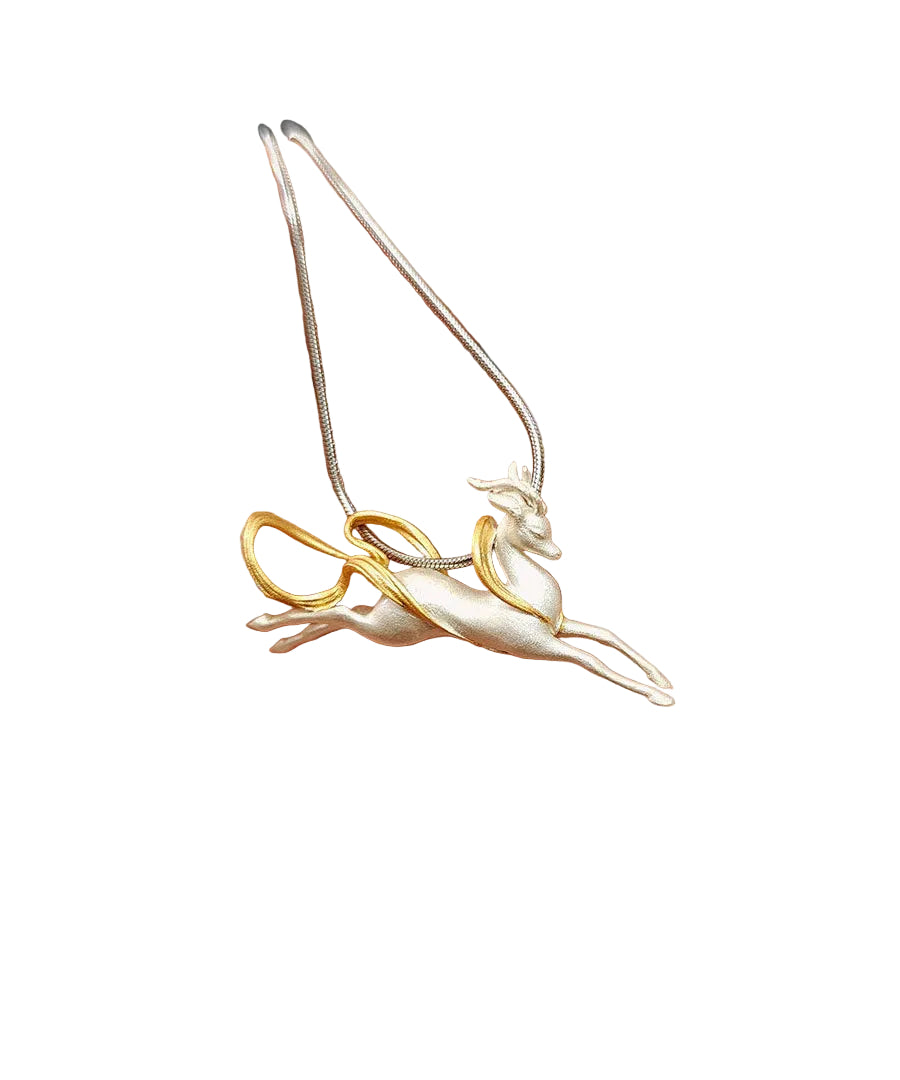 Women's Pendant Necklace Nine-Colored Deer Design 0