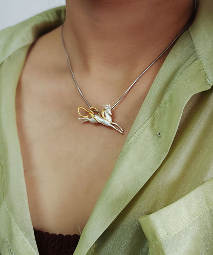 Women's Pendant Necklace Nine-Colored Deer Design 3