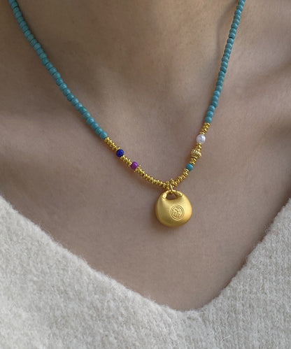 Women's Pendant Necklace Turquoise Accent 0