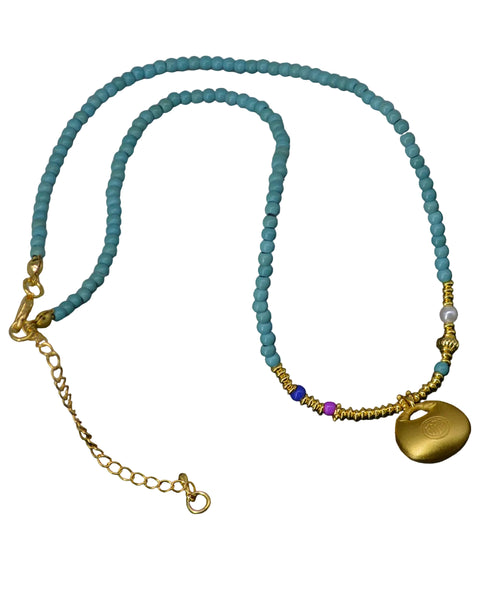 Women's Pendant Necklace Turquoise Accent 4
