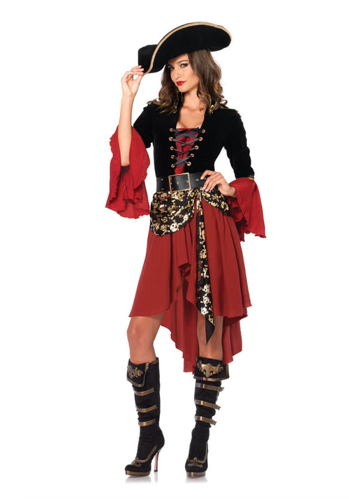Women's Pirate Captain Costume Gothic Medieval Style 1