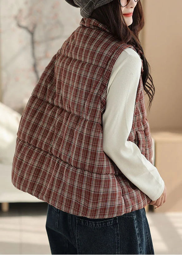 Women's Plaid Vest Casual Winter Style 2