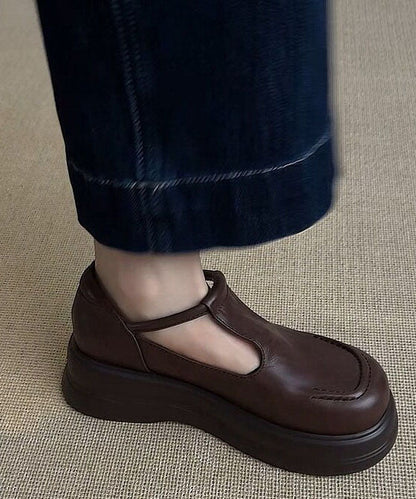 Women's Platform Loafers with Buckle Strap Flat Design 3