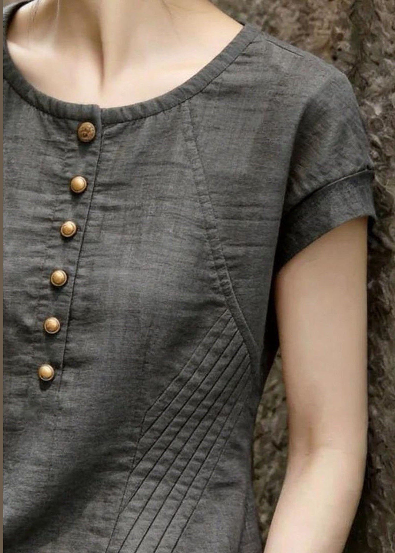 Women's Plus Size Blouse O-Neck Casual Summer Top 1