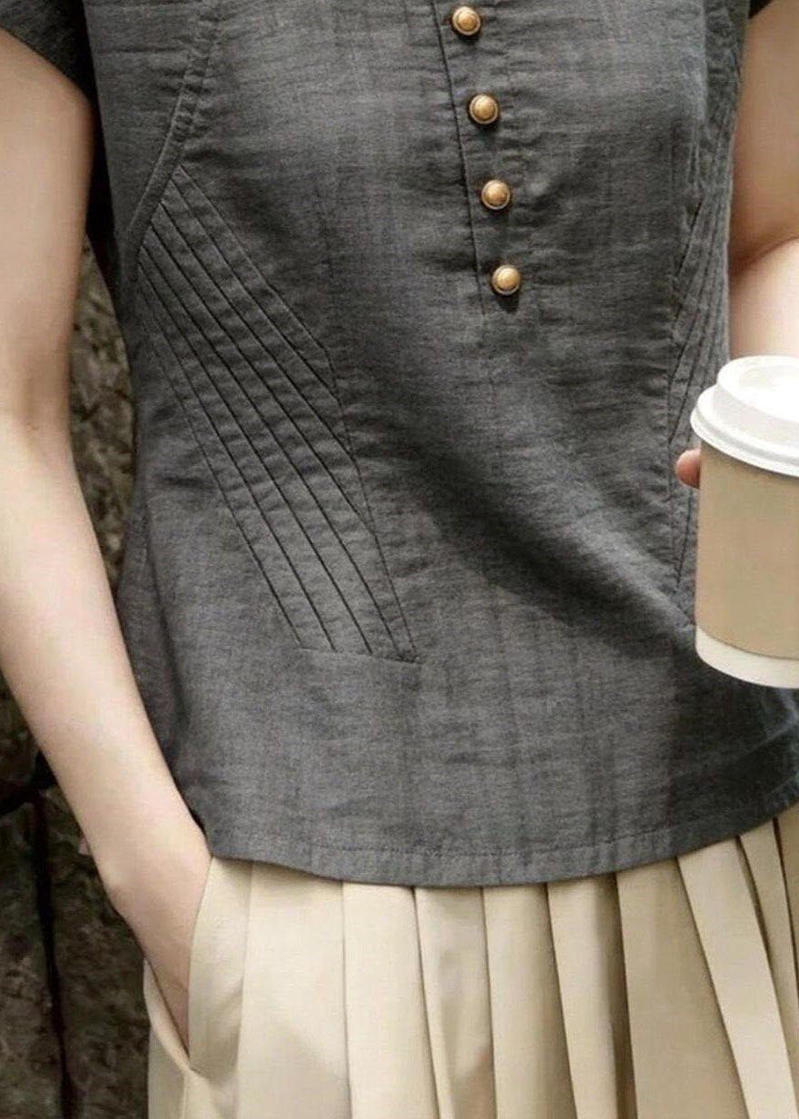 Women's Plus Size Blouse O-Neck Casual Summer Top 3