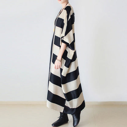 Women's Plus Size Dress Oversized Stripe Baggy Caftan 2