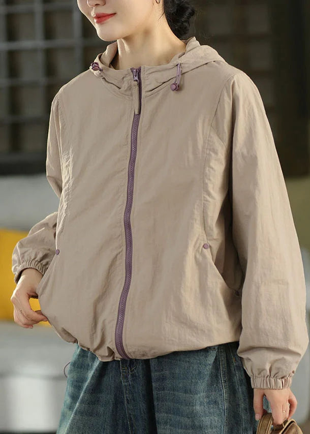 Women's Plus Size Hooded Coat with Drawstring 2