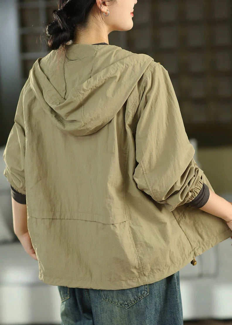 Women's Plus Size Hooded Coat with Drawstring 3