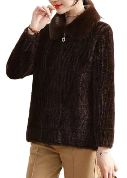 Women's Plus Size Jacket Fur Collar Winter Style 1