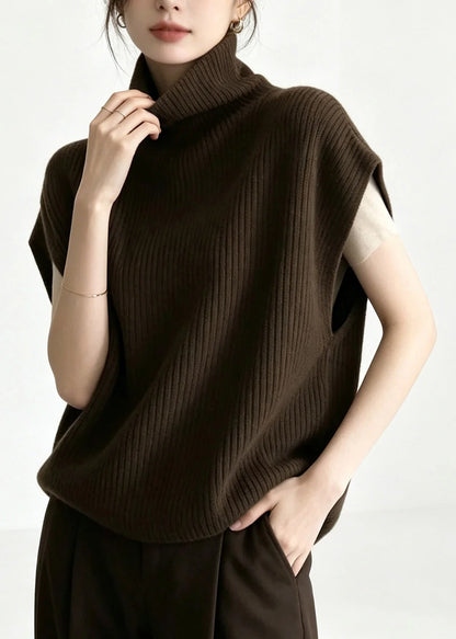 Women's Plus Size Knit Waistcoat Patchwork Style 2